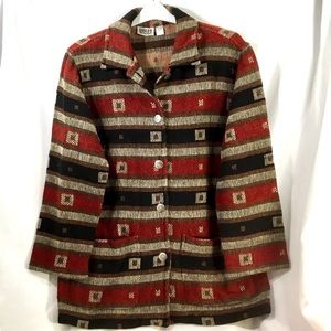 Chicos SZ 1 Heavyweight Cotton Southwestern Blazer